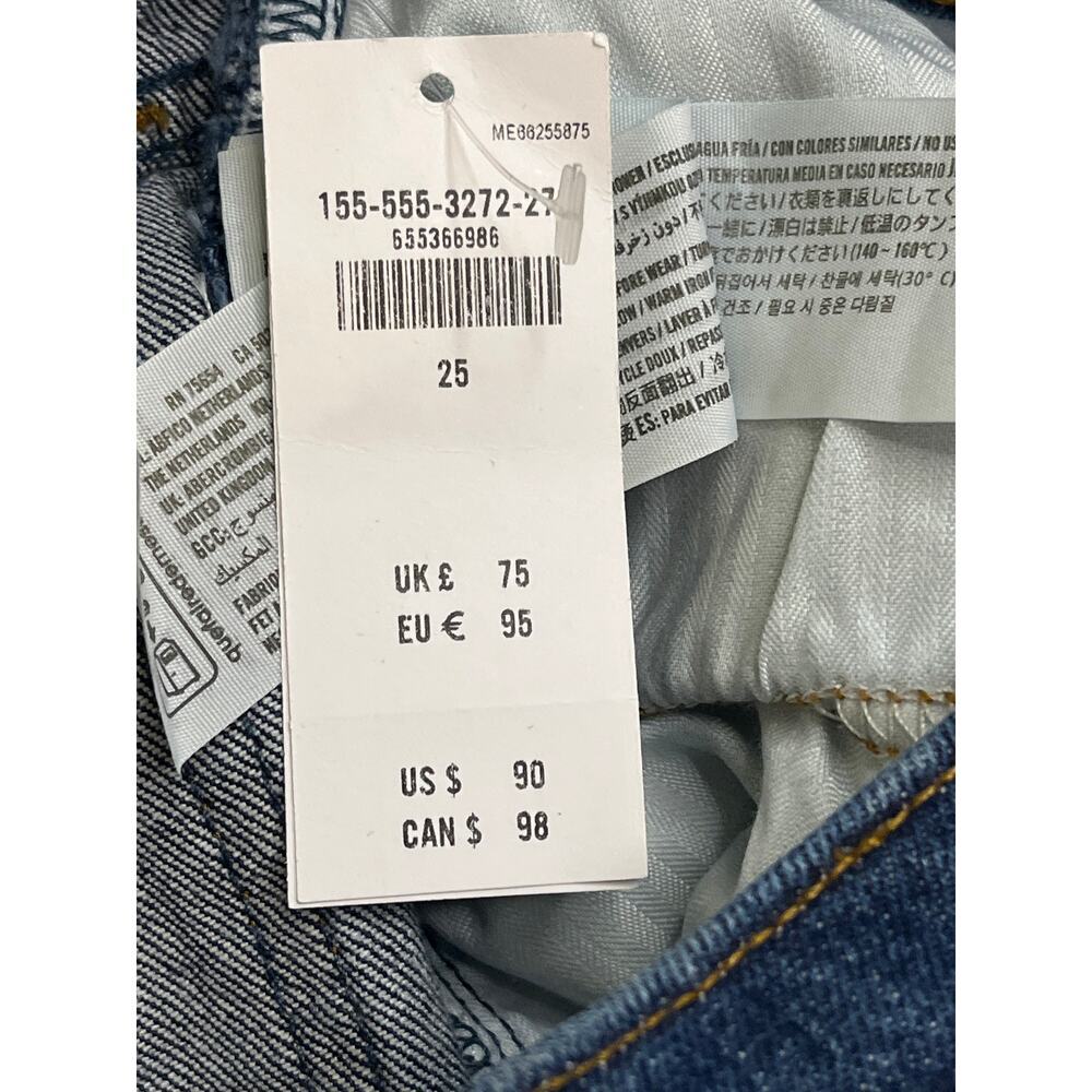 Abercrombie & Fitch The 90’s Straight Ultra High Rise Dark Blue Jeans, size 25/0 - Picture 5 of 13